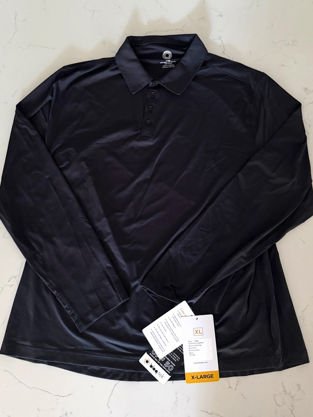 NWT BloqUV Men's Black Athleisure Shirt | UPF 50+ Sun Protection Size XL